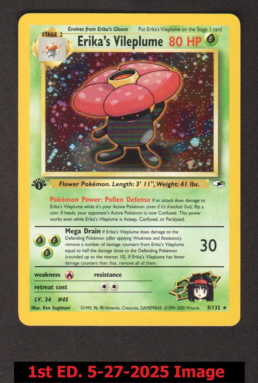 Erikas Vileplume - 5/132 - Holo Rare - 1st Edition